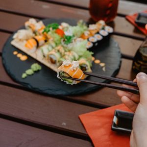 How about some vegan salmon with tofu tatar? at Niiko Sushi x Vegan in Leipzig