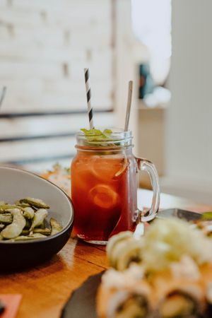 How about a refreshing pomegrenade lemonade? at Niiko Sushi x Vegan in Leipzig