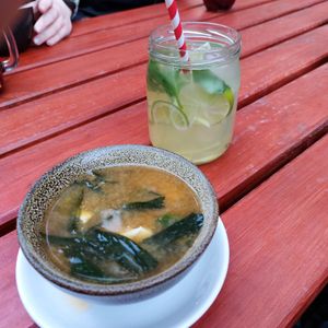 Miso soup at Niiko Sushi x Vegan in Leipzig