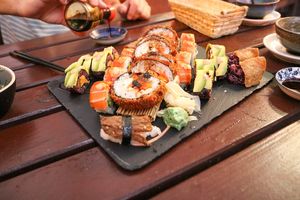 sushi platter at Niiko Sushi x Vegan in Leipzig