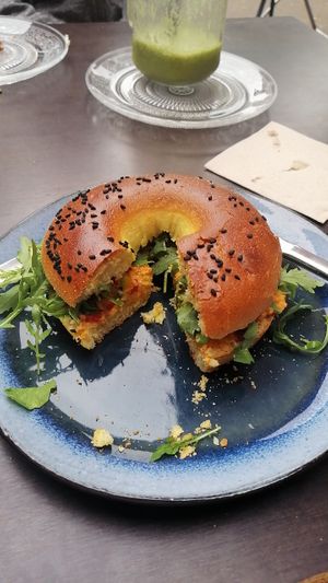 Humus bagel  at Sophias Coffee in Barneveld