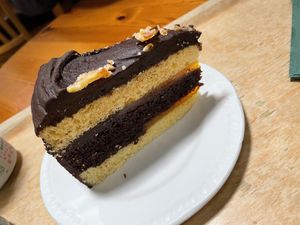 Vegan Jaffa Cake - The Old Sawmill Tearoom, Mirehouse  at The Old Sawmill Tearoom in Keswick
