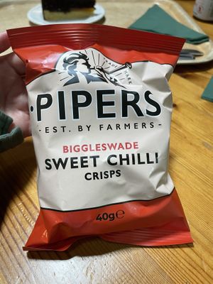 Sweet chili crisps - The Old Sawmill Tearoom, Mirehouse  at The Old Sawmill Tearoom in Keswick