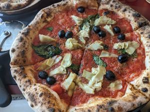 Marinara with artichokes & olives at Top Joes in Tenby