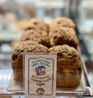 Blueberry Coffee Cake (Vegan/GF)  at Strange Brew Cafe in Binghamton