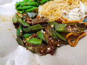 Lady fingers at Ju Fu Yuan Vegetarian Delight 聚福缘素食 - Serangoon in Northeast Singapore