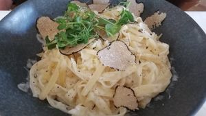 Trüffel-Pasta at Place to V in Lenzen Elbe