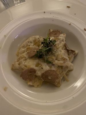 Truffle tortellini  at Place to V in Lenzen Elbe