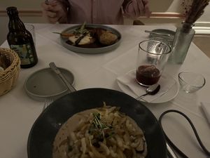 Spätzle (das einzige Gericht das nicht mega war) und Wellington-Braten (sehr gut)  at Place to V in Lenzen Elbe