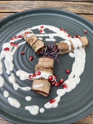 Eggplant rolls  at Place to V in Lenzen Elbe