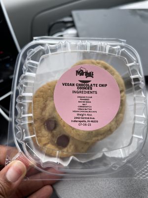 Vegan cookies ingredients   at Ms. Marsha's Sweets in Indianapolis