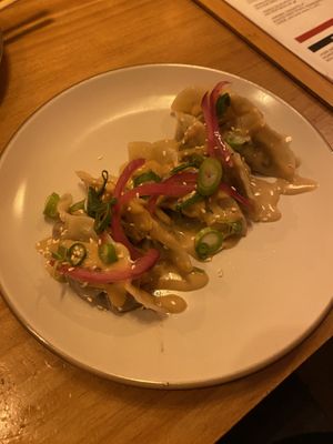 Tofu and vegetable gyoza   at Dr. Zhang Dumpling Bar in Barcelona