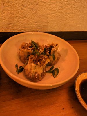 Steamed mushroom dumplings at Dr. Zhang Dumpling Bar in Barcelona
