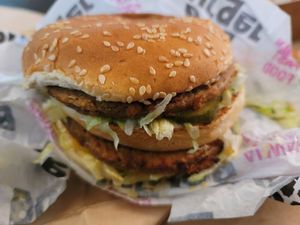 The famous burger at Odd Burger in Vaughan