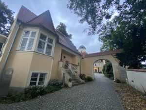 Way to the reception  at ahead Burghotel in Lenzen Elbe