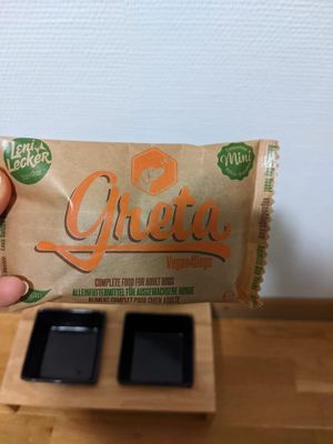 Veganes Hundefutter auf dem Zimmer  at ahead Burghotel in Lenzen Elbe