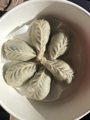 Steamed vegetable dumplings (6) #vegan   at Nan Xiang Xiao Long Bao in Flushing