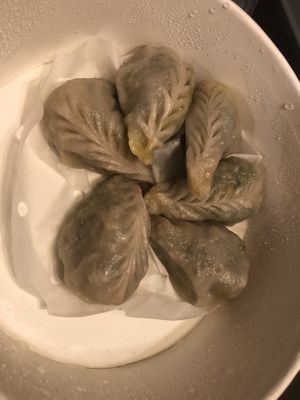 Steamed vegetable dumplings   at Nan Xiang Xiao Long Bao in Flushing