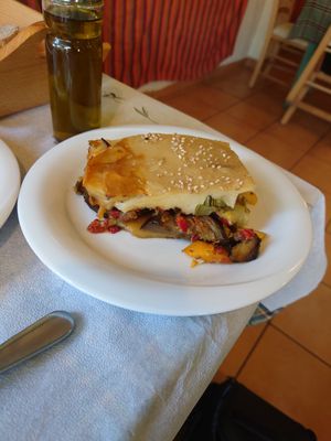 Vegan Moussaka at To Stachi in Crete