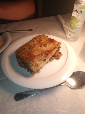 Vegan moussaka at To Stachi in Crete