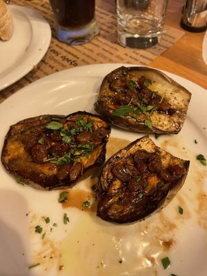 Eggplant with balsamic vinegar   at To Stachi in Crete