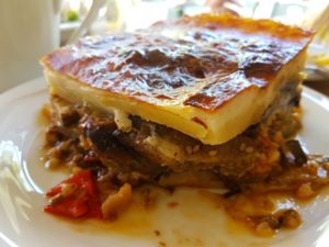 veganes Moussaka  at To Stachi in Crete