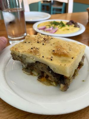 Vegan moussaka at To Stachi in Crete
