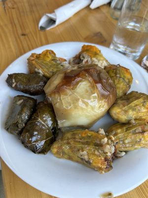 courgette flowers   at To Stachi in Crete