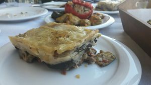 THE Vegan Moussaka   at To Stachi in Crete