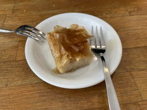 Almond custard cake - To Stachi, Chania  at To Stachi in Crete