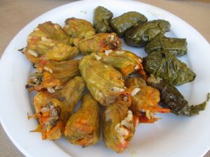 Amazing Dolmades and Anthoi. ORDER THIS!  at To Stachi in Crete