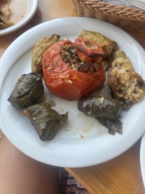 Staffed vegetables with rice  at To Stachi in Crete