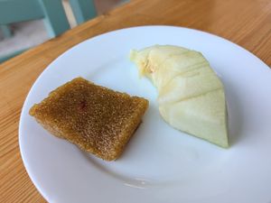 Tiny vegan halvas sample because I couldn't make up my mind. at To Stachi in Crete