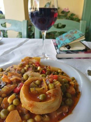 Artichokes with veggies at To Stachi in Crete