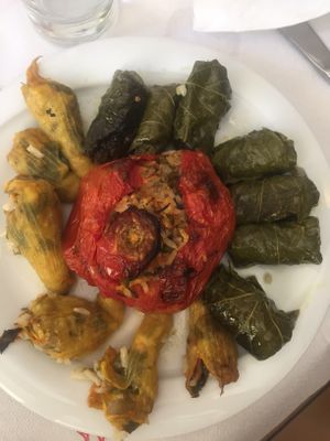gemista- filled with rice and hearbs at To Stachi in Crete