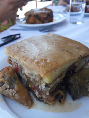 Vegan moussakas at To Stachi in Crete