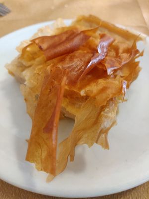 Vegan "galaktoboureko". My favourite before I went vegan, couldn't imagine to find a vegan version. Amazing! at To Stachi in Crete