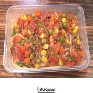 Take-out box at E Vege Restaurant in Hong Kong Island