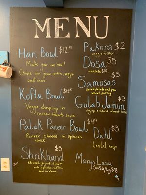 Menu at Krishna Kitchen in Newburgh