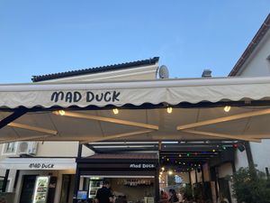 Dinning area is all outdoors at MAD DUCK Burger & Pizza bar in Nin