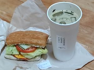 煙薰火腿起士彿卡夏+抹茶咖啡 at LikeDrink Coffee - 來臨咖啡 in New Taipei City
