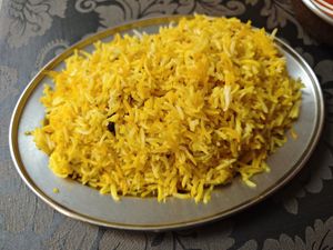 Pilau rice at Taj Mahal in Segovia