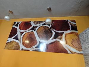 Inside wall at Taj Mahal in Segovia