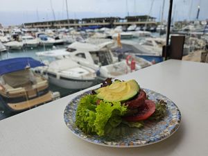 Beyond Meat burger (no bun or sauces as per my request). at My True Burger and Vegan in Mallorca