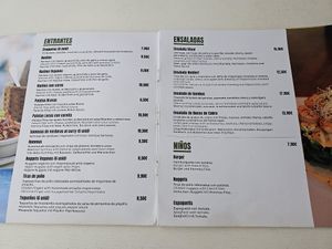 Menu. at My True Burger and Vegan in Mallorca