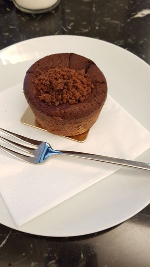 Vegan chocolate lava cake (4,90 €) at Café Schubert in St Polten