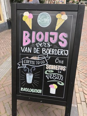 Organic ice cream at Lutteke in Zwolle