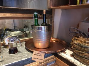 Inside the cafe at The Nuts Exchange in Tokyo