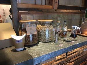Granola station at The Nuts Exchange in Tokyo