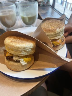 Egg sandwiches  at The Nuts Exchange in Tokyo